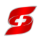 Il logo di Swiss Taxi: Una lettera S grande rossa con i colori e il simbolo della bandiera svizzera